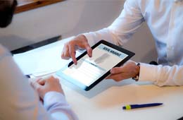 dental insurance forms on a tablet