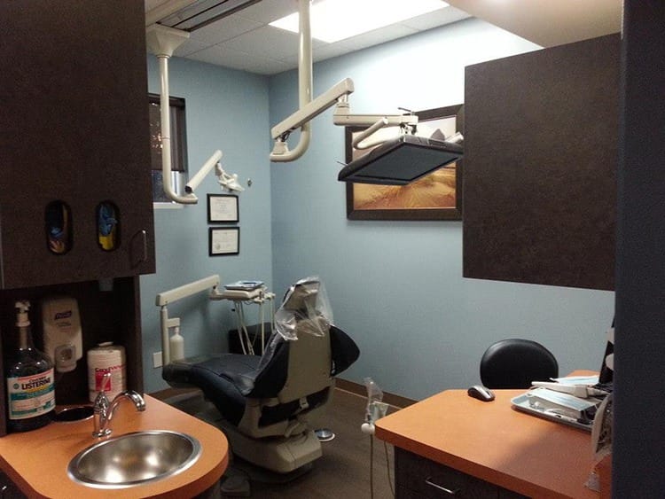 High tech dental exam room